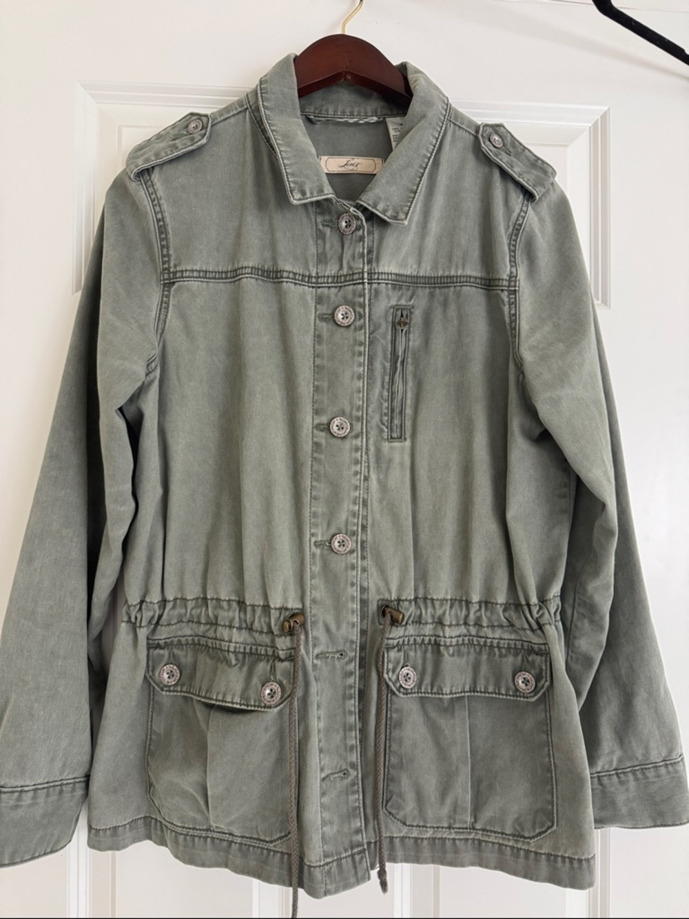 Levi's Sage Green Utility Jacket with Drawstring Waist